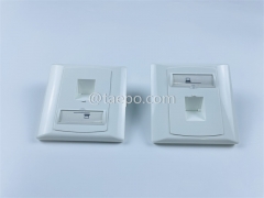 86x86mm German style 1 port network faceplate