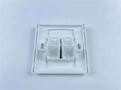 86x86mm German style 2 port RJ45 network face plates for outlets