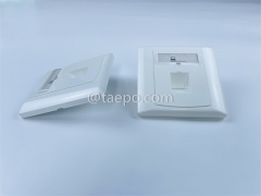 86x86mm German style 1 port network faceplate