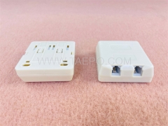 2 port RJ11 Cat3 2P2C dry telephone socket