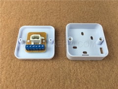 UK CAT3 6P6C 1 port RJ11 telephone jack cable junction box