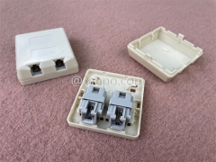 2 port CAT3 2P2C RJ11 telephone wire connection box jelly filled