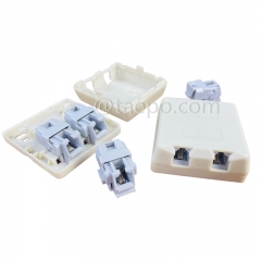 2 port RJ11 Cat3 2P2C dry telephone socket