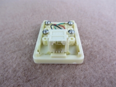 1 port CAT3 6P4C telephone wire RJ12 jack connection box