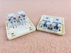 2 port RJ11 Cat3 2P2C dry telephone socket