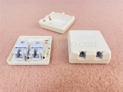 2 port RJ11 Cat3 2P2C dry telephone socket