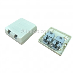 2 port CAT3 2P2C RJ11 telephone wire connection box jelly filled