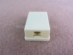 1 port CAT3 6P4C telephone wire RJ12 jack connection box