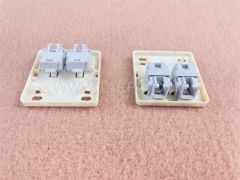 2 port RJ11 Cat3 2P2C dry telephone socket