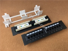 1U 10 inch RJ45 UTP wall mounted netowrk cat6 patch panel 12 port with bracket