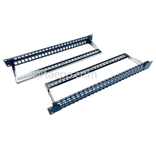 Telecom Parts Export 19 inch 1U 48 port blank patch panel for UTP keystone jack from China Manufacturer TAEPO for Sale