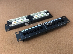 1U 10inch rack RJ45 UTP category 6 12 port network patch panel