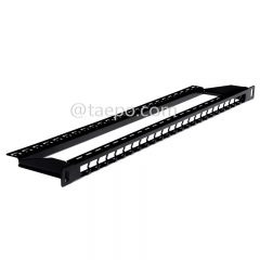 19 inch 0.5U height 24 port blank patch panel for UTP keystone jack