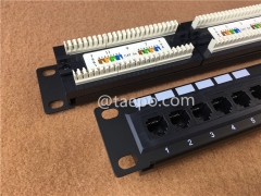 1U 10inch rack RJ45 UTP category 6 12 port network patch panel