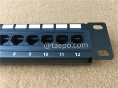 1U 10inch rack RJ45 UTP category 6 12 port network patch panel