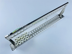 19 inch 1U 48 port blank patch panel for STP keystone jack