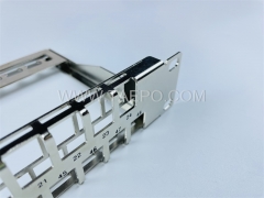 19 inch 1U 48 port blank patch panel for STP keystone jack