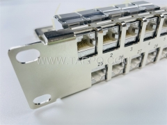 19 inch 1U 48 port blank patch panel for STP keystone jack