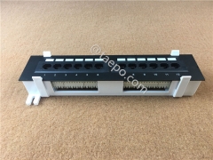 1U 10 inch RJ45 UTP wall mounted netowrk cat6 patch panel 12 port with bracket