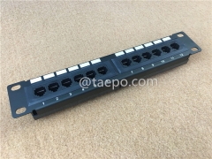 1U 10inch rack RJ45 UTP category 6 12 port network patch panel