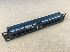 1U 10inch rack RJ45 UTP category 6 12 port network patch panel