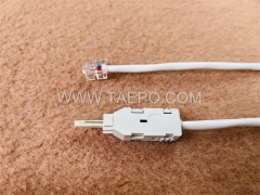 2 pole test cord with LSA test plug to 6P2C modular plug