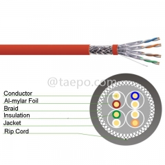 4 pairs CAT 7A STP FTP bare copper network LAN ethernet cable