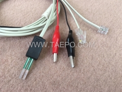 2 pole test cord with 4 pole LSA test plug 4-pole N test plug to alligator clip M plug 8P2C modular plug and 6P2C modular plug