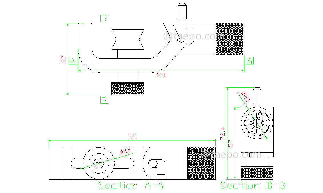 Schematic Diagrams for Fiber cable sheath longitudinal and horizontal cutter