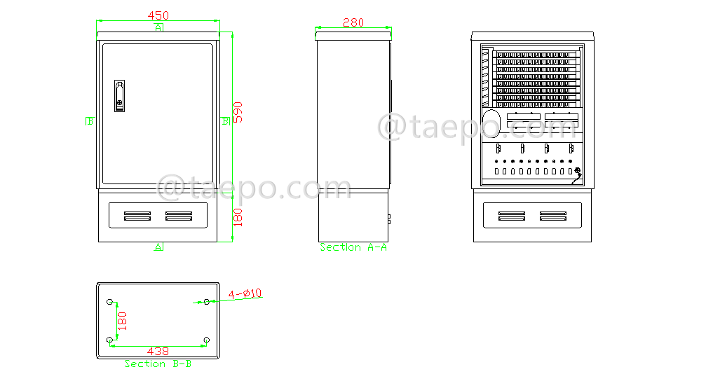 Packing Picture for 96 fibers SMC fiber optic street cabinet 