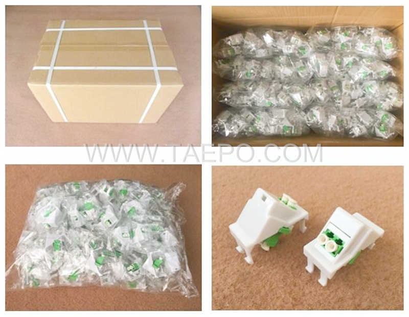 Packing Picture for Plastic insert with LC APC duplex coupler