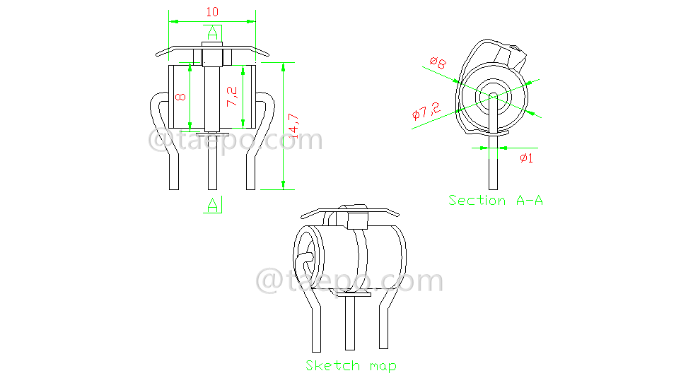 Schematic Diagrams for 3 Electrode Gas Discharge Tube GDT with FS