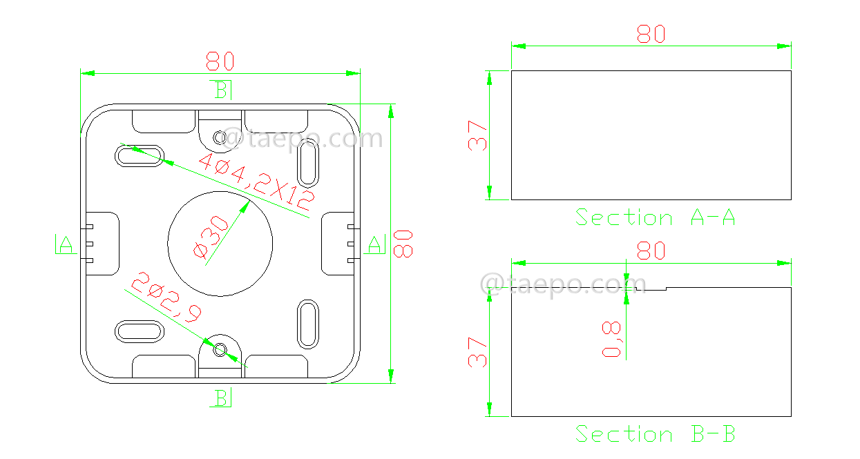 Schematic Diagrams for 80x80 Back box