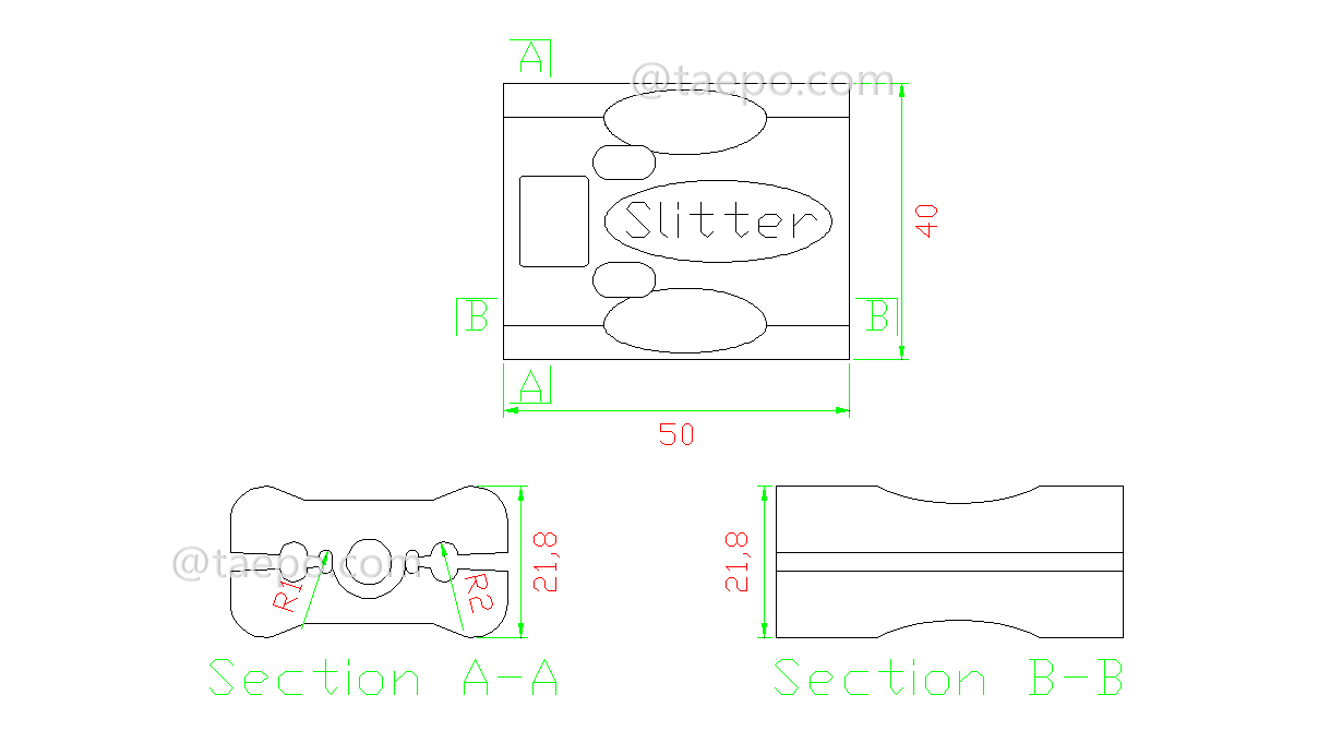 Schematic Diagrams for Fiber cable slitter for loose tube