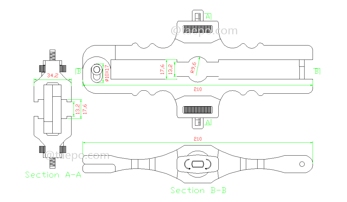 Schematic Diagrams for Fiber cable sheath longitudinal cutter tool