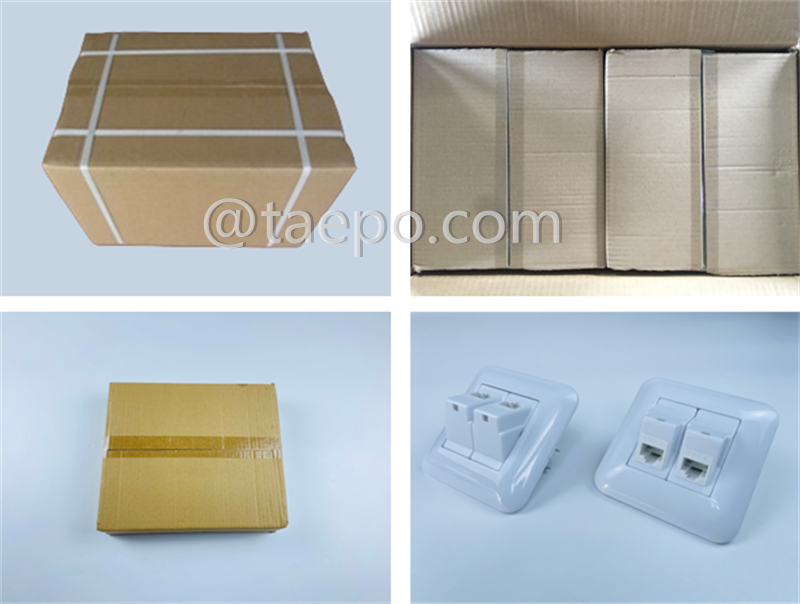 Packing Picture for Network outlet  2 port keystone jack CAT6 UTP 8P8C