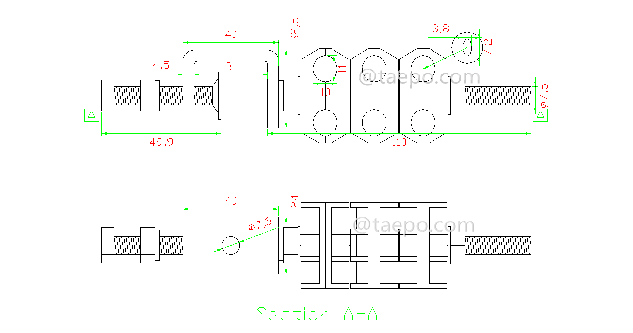 Schematic Diagrams for 3 RUNS FIBER OPTIC CLAMP