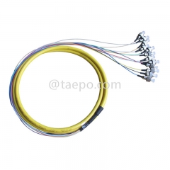 Singlemode simplex FC UPC 0.9mm Fiber optic fanout pigtail bunchy