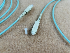 Multimode 50/125um OM3 simplex SC UPC 3mm fiber optic patch cable