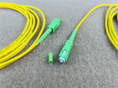 Single mode 9/125um OS1 simplex SC APC 3mm Fiber optic cable patch cord