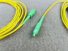 Single mode 9/125um OS1 simplex SC APC 3mm Fiber optic cable patch cord