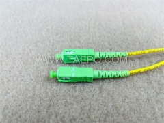 Single mode 9/125um OS1 simplex SC APC 3mm Fiber optic cable patch cord