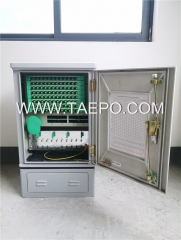 Outdoor SC type 96 fibers SMC fiber optic street cabinet with 4 plastic case slots