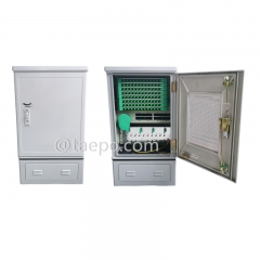 Outdoor SC type 96 fibers SMC fiber optic street cabinet with 4 plastic case slots