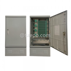 Outdoor SC type 288 fibers SMC fiber optic street cabinet with 10 plastic case slots