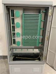 Outdoor SC type 576 fibers SMC fiber optic street cabinet with 10 plastic case slots