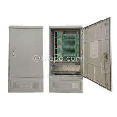 Outdoor SC type 576 fibers SMC fiber optic street cabinet with 10 plastic case slots