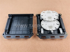 24 Fibers 2 inlets 2 outlets horizontal type optical fiber splice box