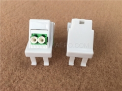 Plastic insert with LC APC duplex coupler for ethernet wall Network outlet