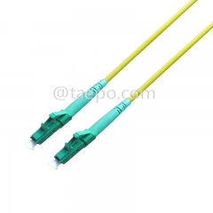 Single mode simplex LC to LC APC fiber optic cable patch cord